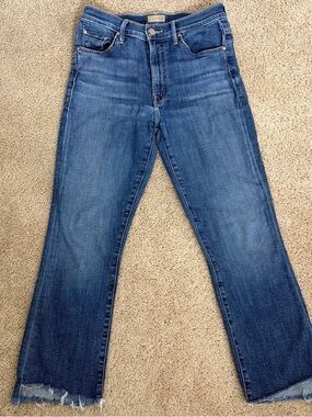 MOTHER The Insider Crop Step Fray in Girl Crush - Size 27